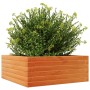 Solid pine wood planter in brown wax finish 60x60x23 cm by vidaXL, Pots and planters - Ref: Foro24-847190, Price: 72,53 €, Di...