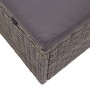 Tumbona con toldo y cojín ratán sintético gris de vidaXL, Tumbonas - Ref: Foro24-317115, Precio: 174,09 €, Descuento: %