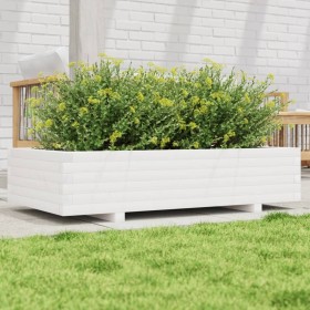 Solid white pine wood planter 110x60x26.5 cm by vidaXL, Pots and planters - Ref: Foro24-847349, Price: 104,99 €, Discount: %