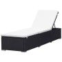 Sun lounger with cream white synthetic rattan cushion by vidaXL, Loungers - Ref: Foro24-317104, Price: 138,71 €, Discount: %