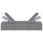 Garden lounger with dark gray synthetic rattan cushion by vidaXL, Loungers - Ref: Foro24-317106, Price: 128,87 €, Discount: %