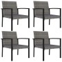 Garden dining chairs 4 units gray synthetic rattan by vidaXL, Garden chairs - Ref: Foro24-317173, Price: 134,76 €, Discount: %