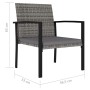 Garden dining chairs 4 units gray synthetic rattan by vidaXL, Garden chairs - Ref: Foro24-317173, Price: 135,99 €, Discount: %