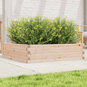 Jardinera de madera maciza de pino 90x90x23 cm de vidaXL, Maceteros y jardineras - Ref: Foro24-847203, Precio: 71,99 €, Descu...