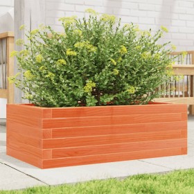 Solid wax brown pine wood planter 70x40x23 cm by vidaXL, Pots and planters - Ref: Foro24-847220, Price: 55,99 €, Discount: %