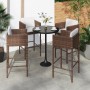 Küchenhocker mit Kissen 4 Stück braunes synthetisches Rattan von vidaXL, Gartenstühle - Ref: Foro24-316675, Preis: 246,24 €, ...