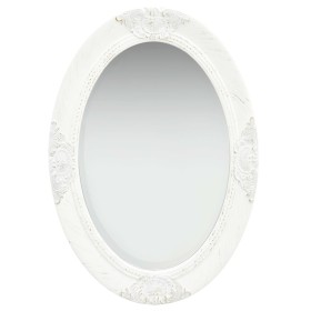 White baroque style wall mirror 50x70 cm by vidaXL, Mirrors - Ref: Foro24-320352, Price: 51,44 €, Discount: %