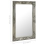 Silver baroque style wall mirror 50x80 cm by vidaXL, Mirrors - Ref: Foro24-320322, Price: 60,99 €, Discount: %