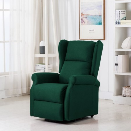 Sillón de masaje con sistema de elevación tela verde oscuro de vidaXL, Sillones de masaje eléctricos - Ref: Foro24-289746, Pr...