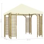 Cenador blanco crema 3x3 m de vidaXL, Carpas y cenadores - Ref: Foro24-3054480, Precio: 445,63 €, Descuento: %