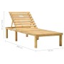 Garden lounger with impregnated pine wood table and cushion by , Loungers - Ref: Foro24-3065848, Price: 127,36 €, Discount: %