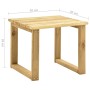 Tumbona de jardín con mesa y cojín de madera de pino impregnada de , Tumbonas - Ref: Foro24-3065848, Precio: 127,27 €, Descue...