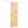 Puerta corredera con herrajes madera maciza de pino 70x210 cm de , Puertas - Ref: Foro24-3203157, Precio: 176,55 €, Descuento: %