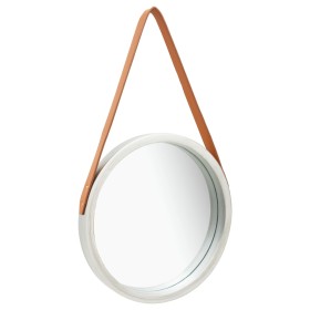 Espejo de pared con correa plateado 40 cm de vidaXL, Espejos - Ref: Foro24-320362, Precio: 31,99 €, Descuento: %