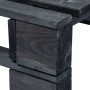 Gartenhocker aus schwarz imprägnierten Kiefernholzpaletten von , Modulare Sofas für den Außenbereich - Ref: Foro24-3066437, P...