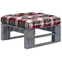 Gray impregnated pine wood pallet garden ottoman by , Modular outdoor sofas - Ref: Foro24-3066421, Price: 58,76 €, Discount: %