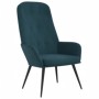 Sillón de relax con taburete terciopelo azul de , Sillones - Ref: Foro24-3097629, Precio: 135,93 €, Descuento: %