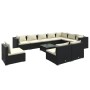 Set de muebles de jardín 11 pzas cojines ratán sintético negro de , Conjuntos de jardín - Ref: Foro24-3102599, Precio: 1,00 €...