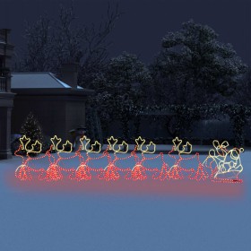 Christmas XXL reindeer and sleigh with 2160 LED lights, 7 meters. by vidaXL, Christmas lights - Ref: Foro24-289975, Price: 20...