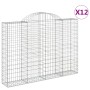 Gabion baskets 12 pcs arch shape iron 200x30x140/160 cm by , Pots and planters - Ref: Foro24-3146162, Price: 1,00 €, Discount: %