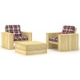 Garden furniture and cushions set 3 pieces impregnated pine wood by , Garden sets - Ref: Foro24-3065817, Price: 393,30 €, Dis...