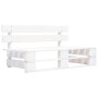 Pallet furniture 6 pieces and white impregnated pine wood cushions by , Garden sets - Ref: Foro24-3066932, Price: 553,99 €, D...