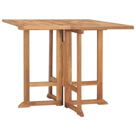 Folding garden dining table teak wood 90x90x75 cm by , Garden tables - Ref: Foro24-315448, Price: 155,06 €, Discount: %