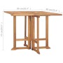 Mesa de comedor plegable para jardín madera de teca 90x90x75 cm de , Mesas de jardín - Ref: Foro24-315448, Precio: 166,17 €, ...