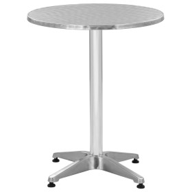 Silver aluminum garden table 60x70 cm by , Garden tables - Ref: Foro24-48713, Price: 95,99 €, Discount: %