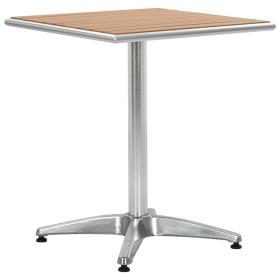 Aluminum and WPC silver garden table 60x60x70 cm by , Garden tables - Ref: Foro24-48718, Price: 105,69 €, Discount: %