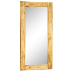 Espejo rectangular de pared con marco de madera maciza 120 x 60 cm de , Espejos - Ref: Foro24-241089, Precio: 152,99 €, Descu...