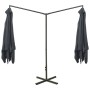 Double parasol with anthracite gray steel pole 600x300 cm by , Umbrellas - Ref: Foro24-312556, Price: 153,11 €, Discount: %