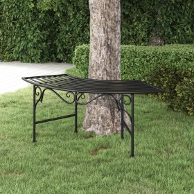 Banco de jardín de acero negro 113 cm de , Bancos de jardín - Ref: Foro24-318826, Precio: 101,05 €, Descuento: %