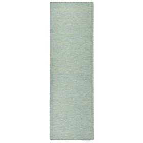 Turquoise flat weave outdoor rug 80x250 cm by , Rugs - Ref: Foro24-340800, Price: 35,99 €, Discount: %