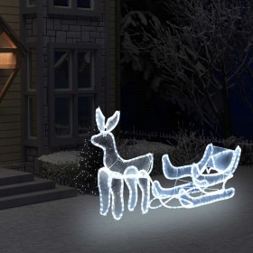 Christmas Reindeer and Sleigh with 432 LED Mesh by vidaXL, Christmas lights - Ref: Foro24-289973, Price: 44,89 €, Discount: %