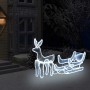 Christmas Reindeer and Sleigh with 432 LED Mesh by vidaXL, Christmas lights - Ref: Foro24-289973, Price: 42,99 €, Discount: %