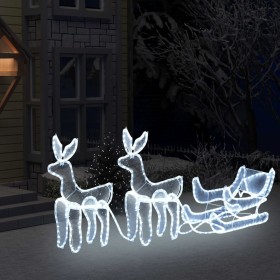 Christmas Reindeer and Sleigh with 648 LED Mesh by vidaXL, Christmas lights - Ref: Foro24-289974, Price: 51,45 €, Discount: %