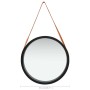 Wall mirror with black strap 50 cm by vidaXL, Mirrors - Ref: Foro24-320367, Price: 40,52 €, Discount: %