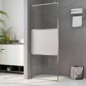 Accessible shower screen half frosted ESG glass 90x195cm by vidaXL, Shower walls and screens - Ref: Foro24-146641, Price: 159...