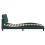 Estructura de cama luces LED terciopelo verde oscuro 140x190 cm de , Camas y somieres - Ref: Foro24-3213852, Precio: 227,03 €...