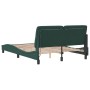 Estructura de cama luces LED terciopelo verde oscuro 140x190 cm de , Camas y somieres - Ref: Foro24-3213852, Precio: 227,03 €...