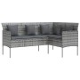 Set L-förmiger Sofas 5 Stück Kissen synthetisches Rattangrau von , Gartensets - Ref: Foro24-318582, Preis: 322,01 €, Rabatt: %