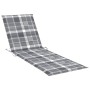 Deck chair with gray checkered cushion and impregnated pine. by , Loungers - Ref: Foro24-3065923, Price: 156,10 €, Discount: %