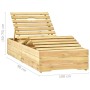 Garden lounger with table and cushion made of impregnated pine wood. by , Loungers - Ref: Foro24-3065968, Price: 178,28 €, Di...