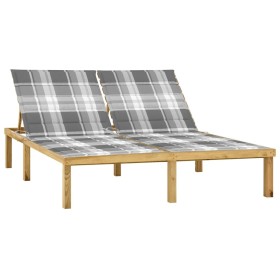 Doppel-Sonnenliege und Kissen aus imprägniertem Zirbenholz von , Liegen - Ref: Foro24-3065893, Preis: 210,60 €, Rabatt: %