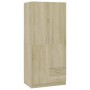 Armario de madera de ingeniería roble Sonoma 80x52x180 cm de , Armarios roperos - Ref: Foro24-800642, Precio: 275,11 €, Descu...