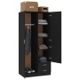 Armario de madera contrachapada negro 80x52x180 cm de , Armarios roperos - Ref: Foro24-800640, Precio: 294,03 €, Descuento: %