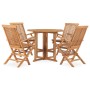 Folding 5-piece solid teak wood garden dining set by , Garden sets - Ref: Foro24-3059980, Price: 530,96 €, Discount: %