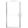 Puerta de ducha de vidrio templado esmerilado 100x178 cm de vidaXL, Puertas de ducha - Ref: Foro24-146660, Precio: 198,34 €, ...