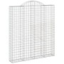 Gabion baskets 7 units, arched shape, iron, 200x30x220/240 cm by , Pots and planters - Ref: Foro24-3146241, Price: 857,99 €, ...